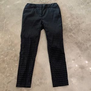 Black with white polka dots capri